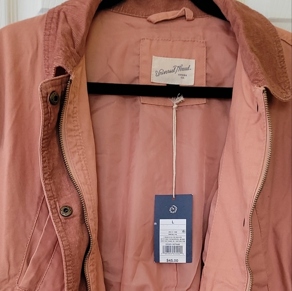 NWT Women's Utility Jacket. Size Large. Color Peach. - Picture 3 of 6